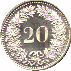 20 centime coin